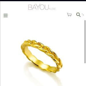 Bayou with love 14k solid gold braided band size 4